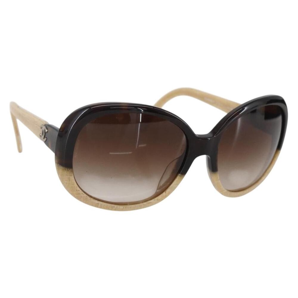 Chanel CC Plastic Beige Sunglasses